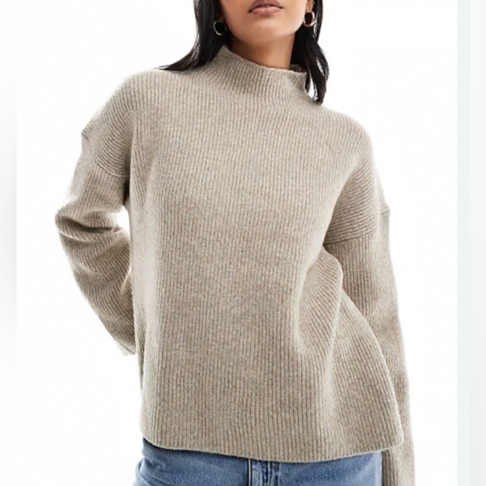 Abercrombie & Fitch Raised Mock Neck Sweater Chunky Long Sleeve Size XL NWOT